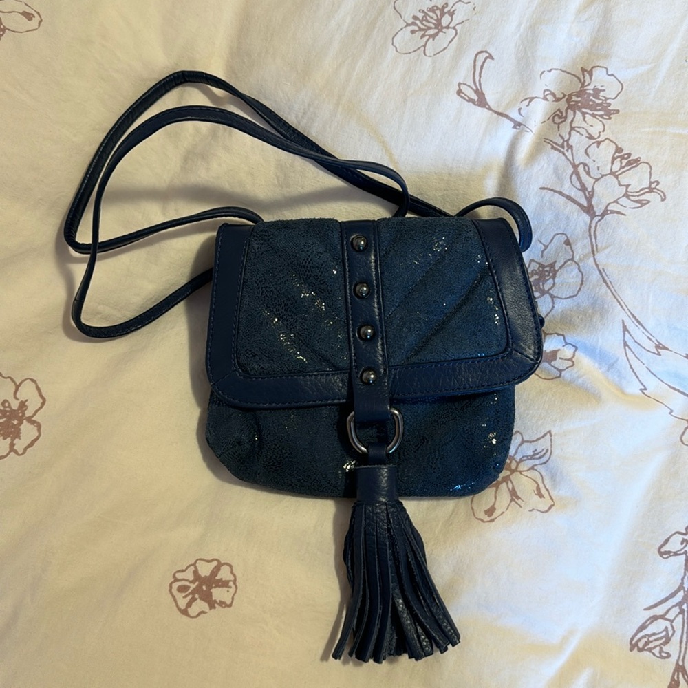 Vintage Suede Cross Body Mini Purse